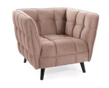 Кресло SIGNAL CASTELLO 1 Velvet Bluvel 40 темно-бежевый/венге