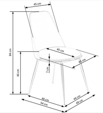 Стул HALMAR K460 серый/золотой