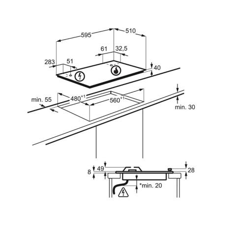 Поверхность газовая ELECTROLUX CGS6436BX