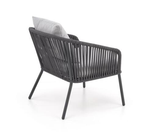 Комплект HALMAR ROCCA (софа + 2 кресла + стол журнальный), темно-серый/светло-серый