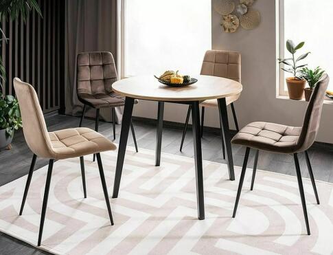 Стул SIGNAL MILA Velvet Bluvel 48 коричневый/черный мат