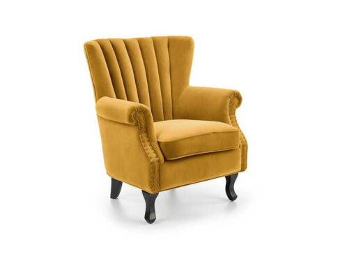 Кресло HALMAR TITAN горчичный/черный