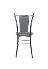 Стул ВВР Марсель серый/хром, экокожа