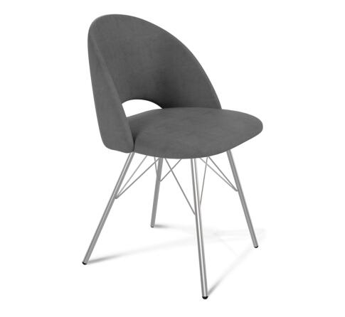 Стул Sheffilton SHT-ST34/S37 артикул СТ-382 платиново-серый/хром лак Стул Sheffilton SHT-ST34/S37 артикул СТ-382 платиново-серый/хром лак