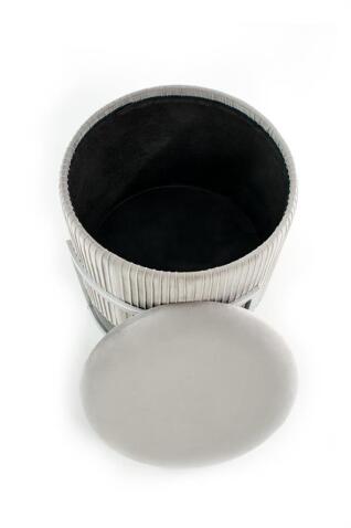 Пуф HALMAR CRICKET светло-серый/хром