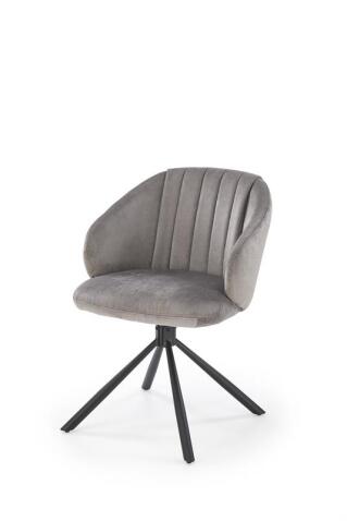 Стул HALMAR K533 серый/черный, поворотный