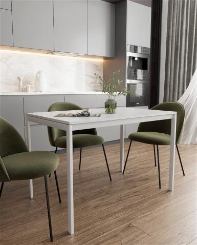 Стол ВВР Брайтон белый шагрень/белый