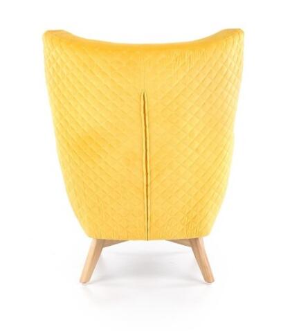 Кресло HALMAR MARVEL желтый/натуральный