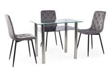 Стул SIGNAL JERRY Velvet Bluvel 14 серый/черный