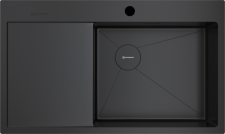Кухонная мойка из нержавейки Omoikiri Akisame 86-GB-R Side графит