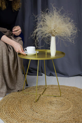 Стол журнальный Sheffilton SHT-CT42 античное золото