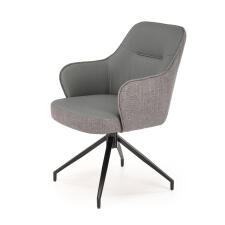 Стул HALMAR K527 серый/черный, поворотный