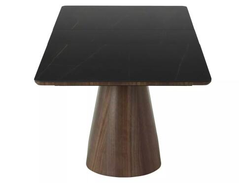 Стол обеденный SIGNAL MONACO черный/орех 160-200/90