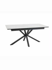 Стол обеденный SIGNAL LOGAN Ceramic белый/черный мат 160-200/90
