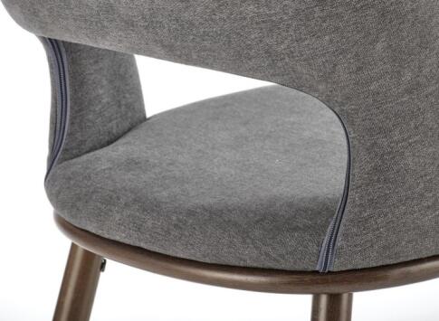 Стул барный HALMAR H114 серый/ореховый