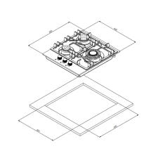 Поверхность газовая WEISSGAUFF HG 430 BGV