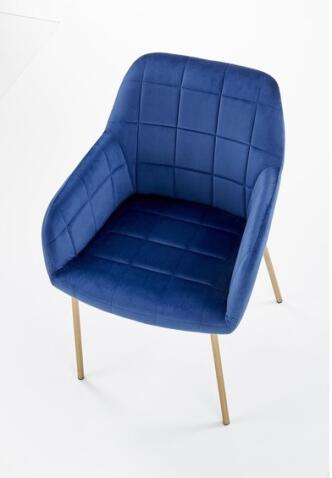 Стул HALMAR K306  синий/золотой