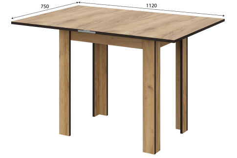 Стол обеденный NN Мебель СО 3 Дуб золотой, раскладной