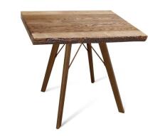 Стол Sheffilton SHT-TU9/TT10 ДУБ/слэб натуральное дерево/темный орех