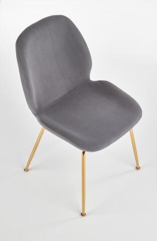 Стул HALMAR K381 серый/золотой