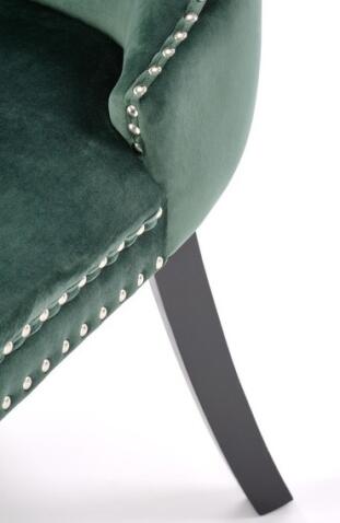 Стул HALMAR ALDA темно-зеленый/черный
