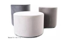 Пуф SIGNAL DOTI A Velvet Bluvel 03 светло-серый