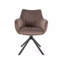 Стул SIGNAL AZALIA Velvet Bluvel 38 капучино/черный, поворотный Стул SIGNAL AZALIA Velvet Bluvel 38 капучино/черный, поворотный