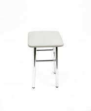 Табурет ВВР Классик белый крокодил/хром, экокожа