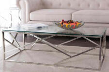 Стол журнальный SIGNAL ESCADA A прозрачный/хром, 120/60/40