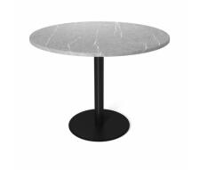 Стол Sheffilton SHT-TU43/TT 90 МДФ черный муар /серый мрамор