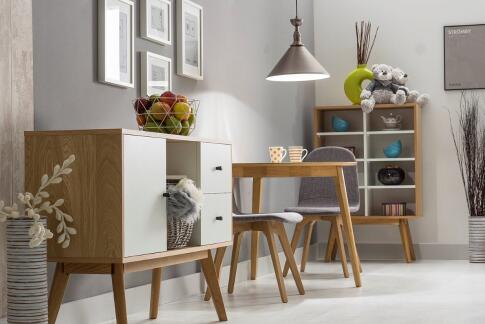 Стол обеденный SIGNAL KARL дуб/дуб 90/80/75