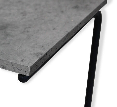 Стол журнальный Sheffilton SHT-CT9 артикул СЖ-87 бетон чикаго светлый/черный муар