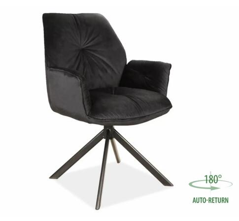 Стул SIGNAL BOOGIE II Velvet Bluvel 19 черный/черный мат