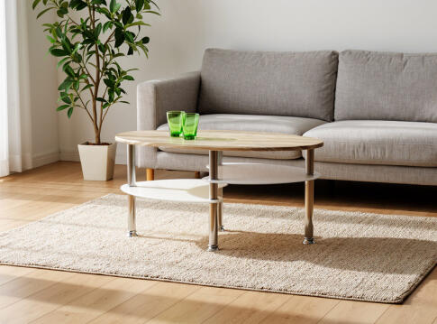 Стол журнальный HALMAR MEDEA дуб сонома/белый, 90/50/45