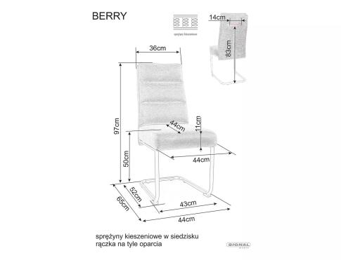 Стул SIGNAL BERRY Brego 77 оливковый/черный
