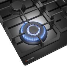 Варочная панель газовая MEFERI MGH604BK GLASS COMFORT