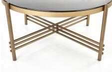 Стол журнальный HALMAR ISMENA черный/золотой, 80/41