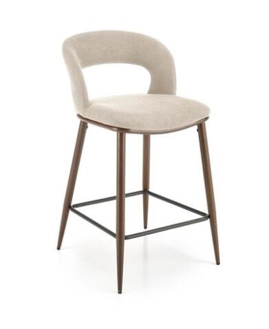 Стул барный HALMAR H114 бежевый/ореховый