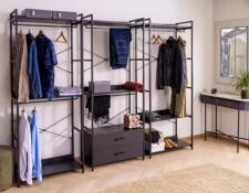 Стеллаж SIGNAL RIN B черный 200/80