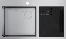 Кухонная мойка из нержавейки Omoikiri Akisame 86-2-IN Side нержавеющая сталь