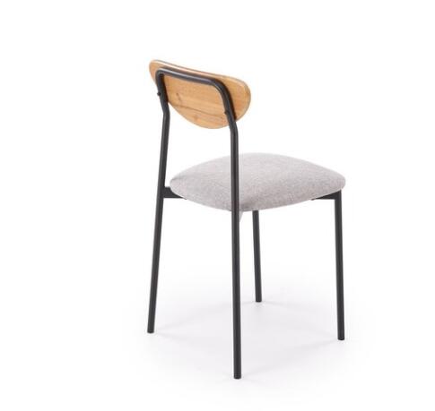 Комплект HALMAR DICKY (стол+ 4 стула) натуральный/черный/серый