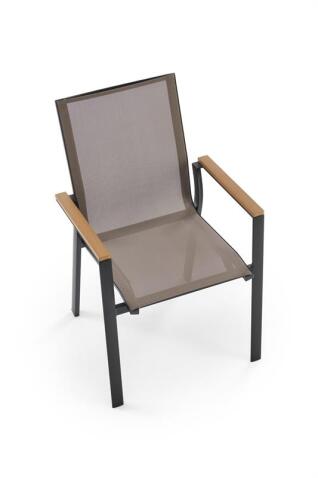 Стул HALMAR FIERRO черный/серый/коричневый