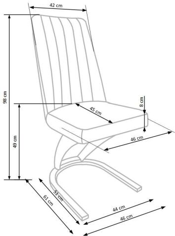 Стул HALMAR K338 коричневый