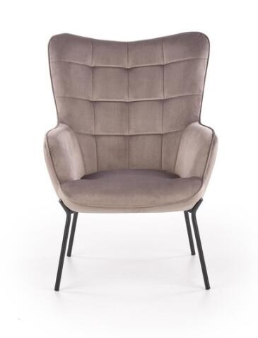 Кресло HALMAR CASTEL серый/черный