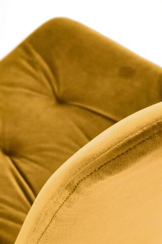 Стул HALMAR K519 горчичный/черный, поворотный