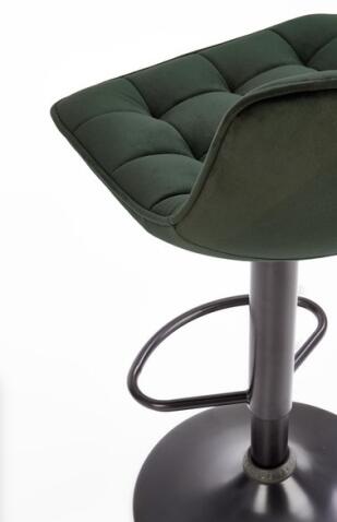 Стул барный HALMAR H95 темно-зеленый/черный