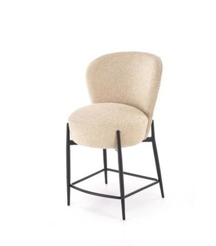 Стул барный HALMAR H126 бежевый/черный
