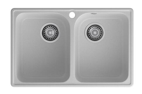 Кухонная мойка GRANFEST QUARZ Z-15 серый + сифон