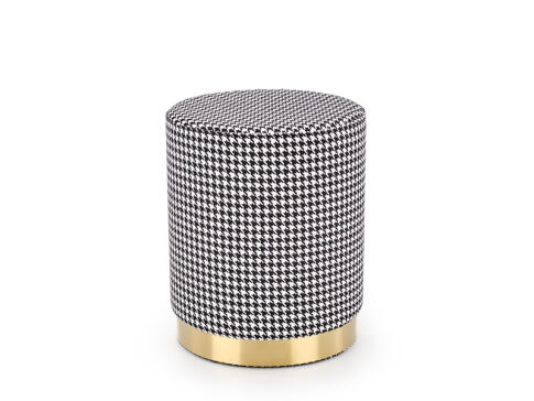 Пуф HALMAR ARUNA черный/белый/золотой