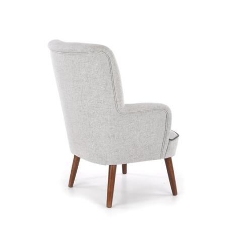 Кресло HALMAR BISHOP светло-серый/орех